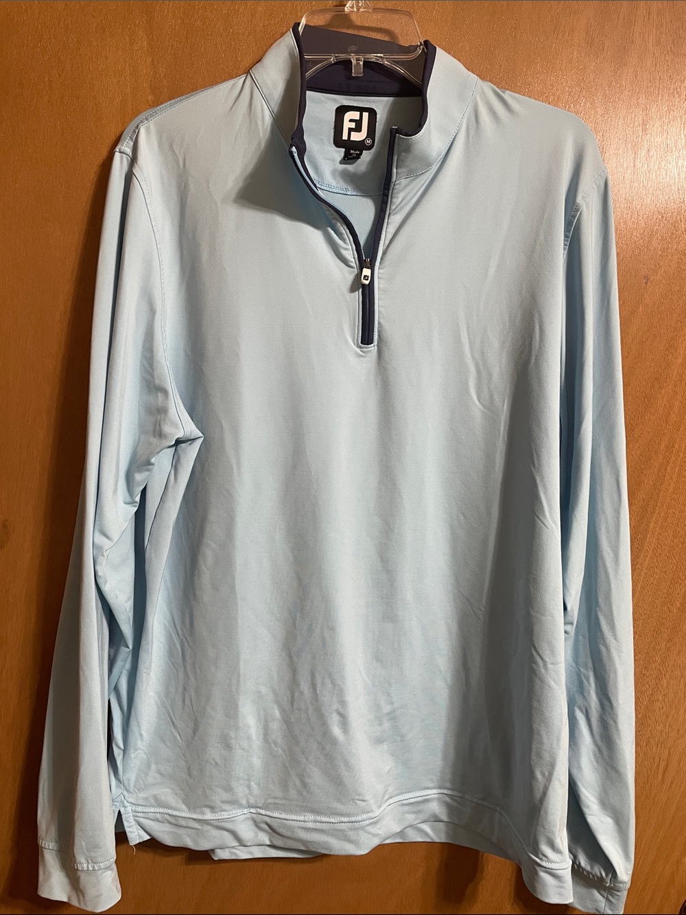 FootJoy Light Blue Men's Half-Zip Performance Pullover